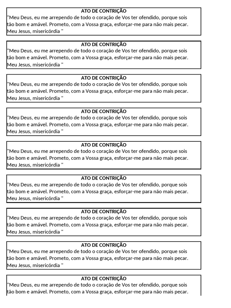 Ato de Contrição | PDF