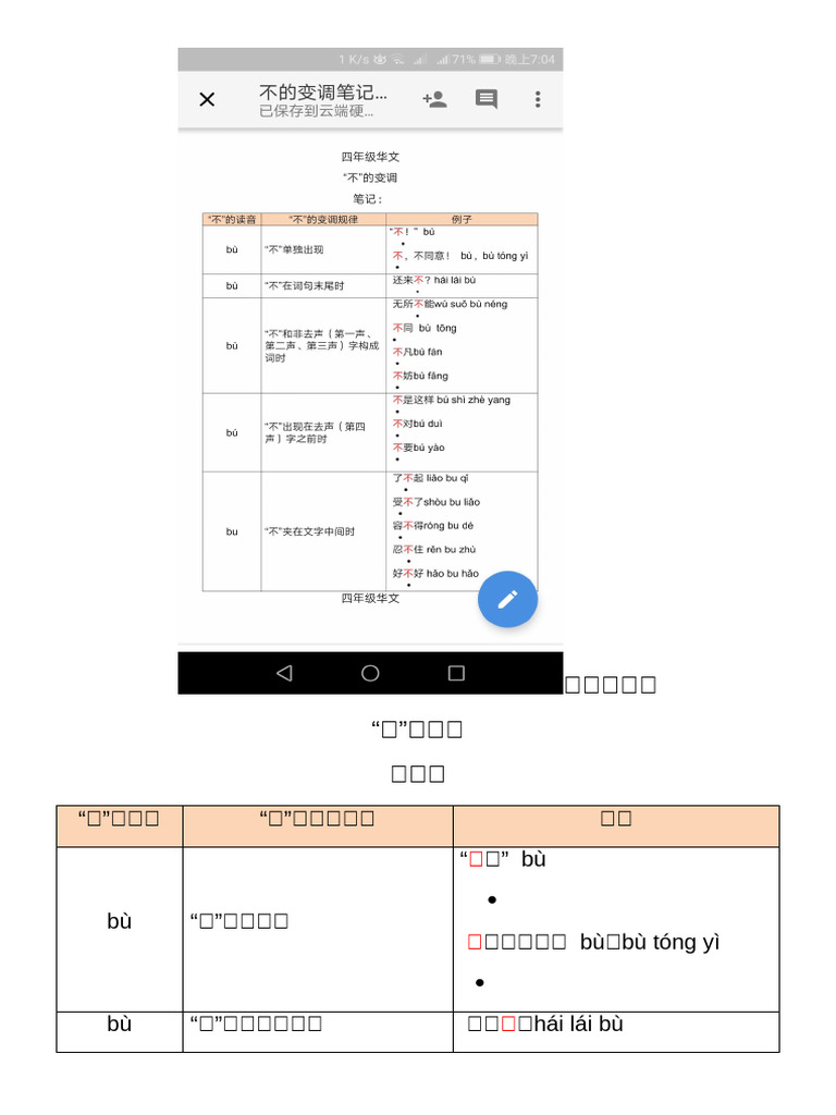 不的变调笔记及练习 答案 | PDF