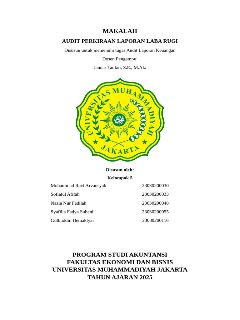 Audit Laporan Laba Rugi yang Efektif | PDF