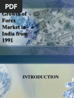 Growth of Forex Market in India From 1991