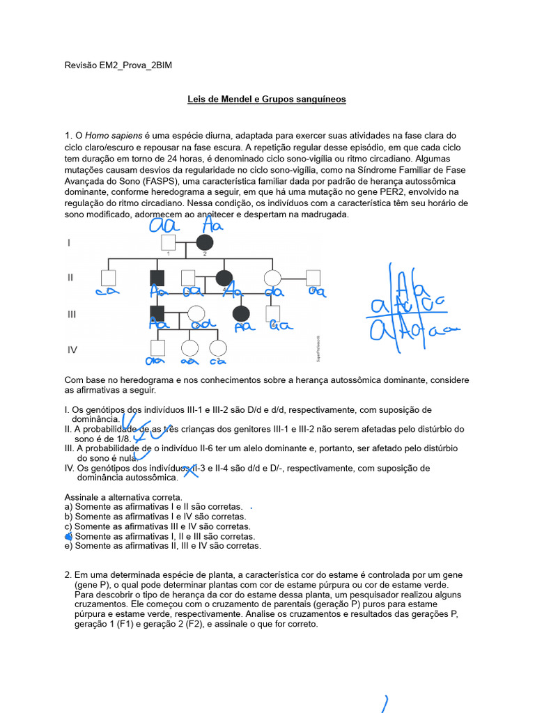 Leis de Mendel e Herança Genética | PDF | Dominância (genética) | Alelo
