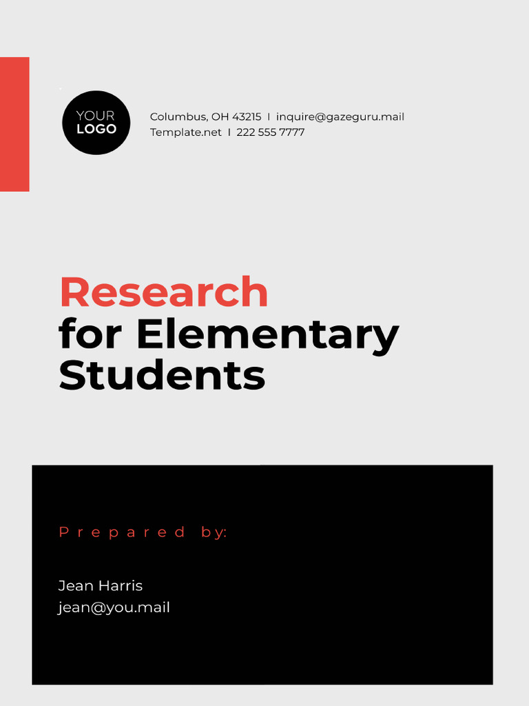 Free Research For Elementary Students | PDF