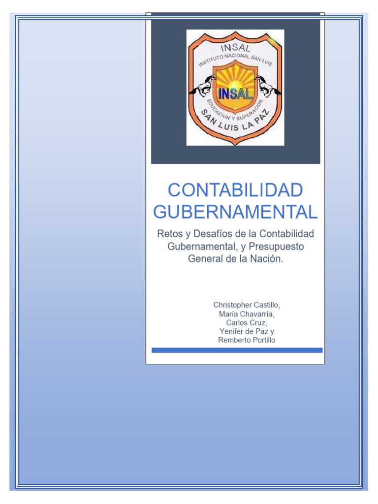 Conta - Gubernamental El Salvador | PDF | Contabilidad | Presupuesto