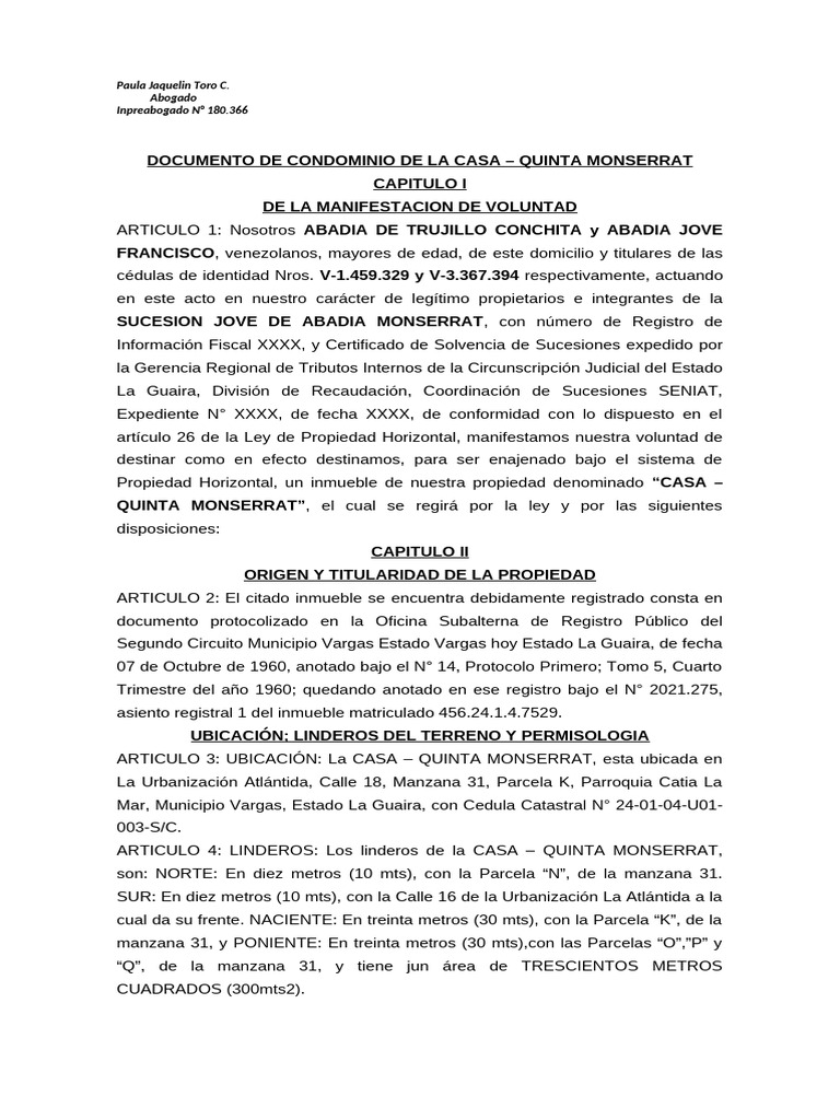 Documento de Condominio Nuevo | PDF | Propiedad | Condominio