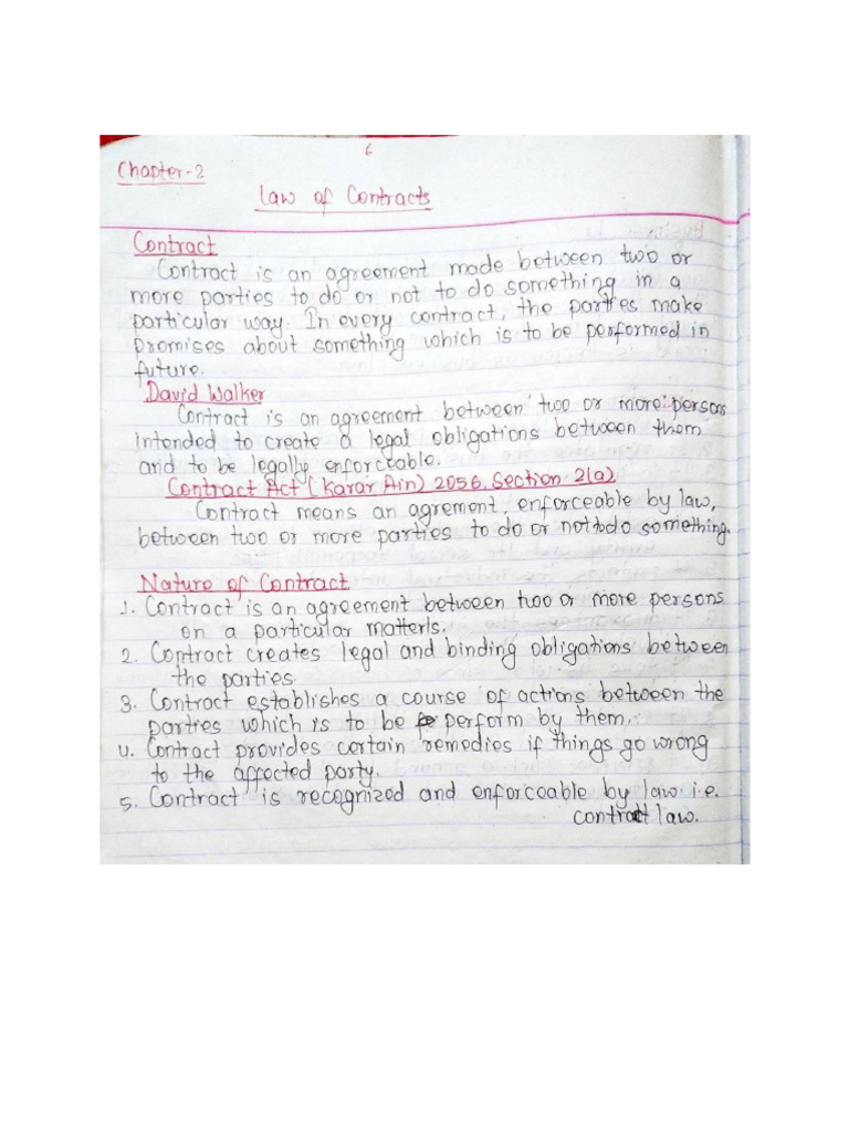 Contract Notes | PDF