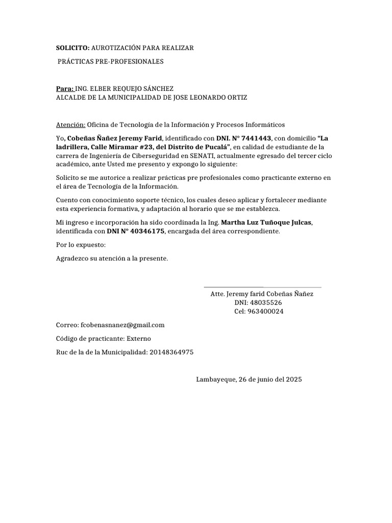 Solicito 1 | PDF