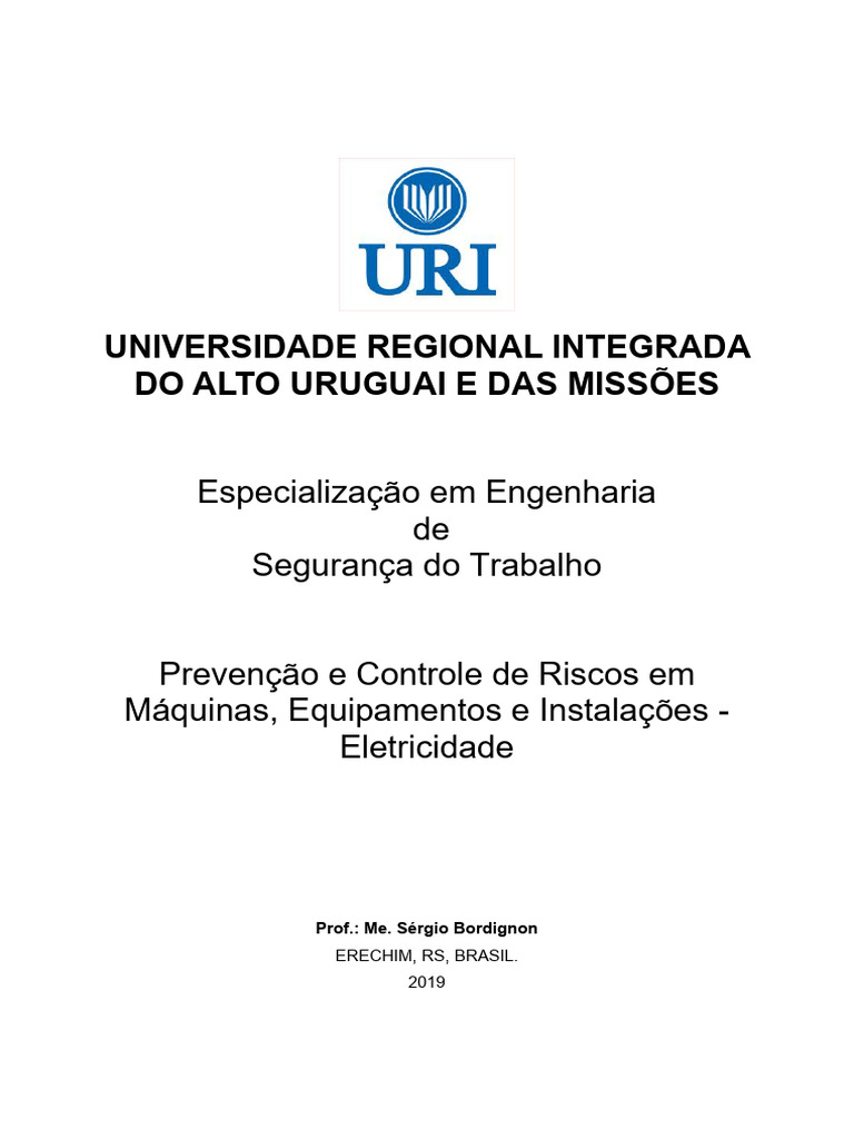 Riscos Elétricos e Segurança no Trabalho | PDF | Eletricidade | Sistema ...
