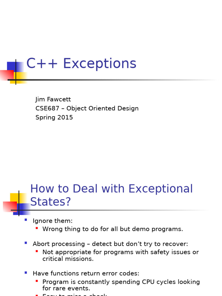 Except | PDF | C++ | Pointer (Computer Programming)
