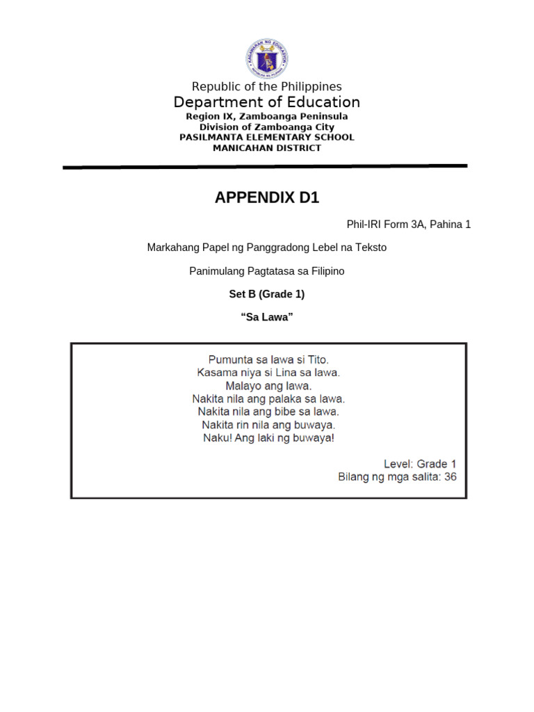 FORM 3A (Filipino and Eng) | PDF | Social Institutions | Government ...