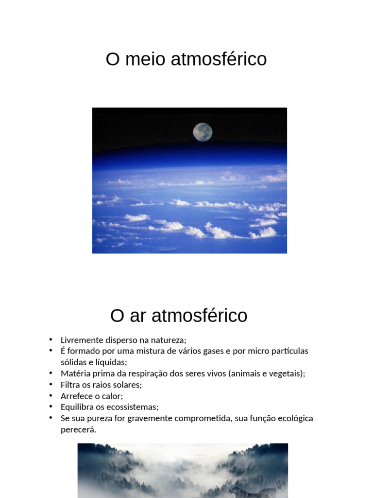 Composição e Funções do Ar Atmosférico | PDF | Ciências Físicas ...