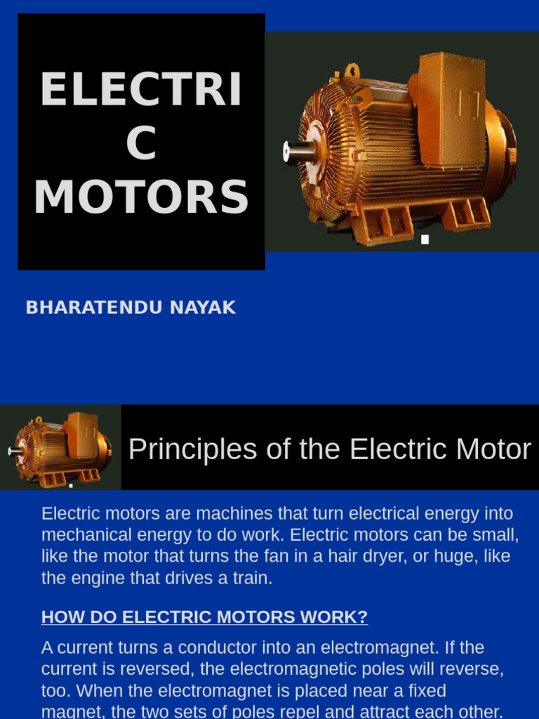 Principles of Electric Motors Explained | PDF