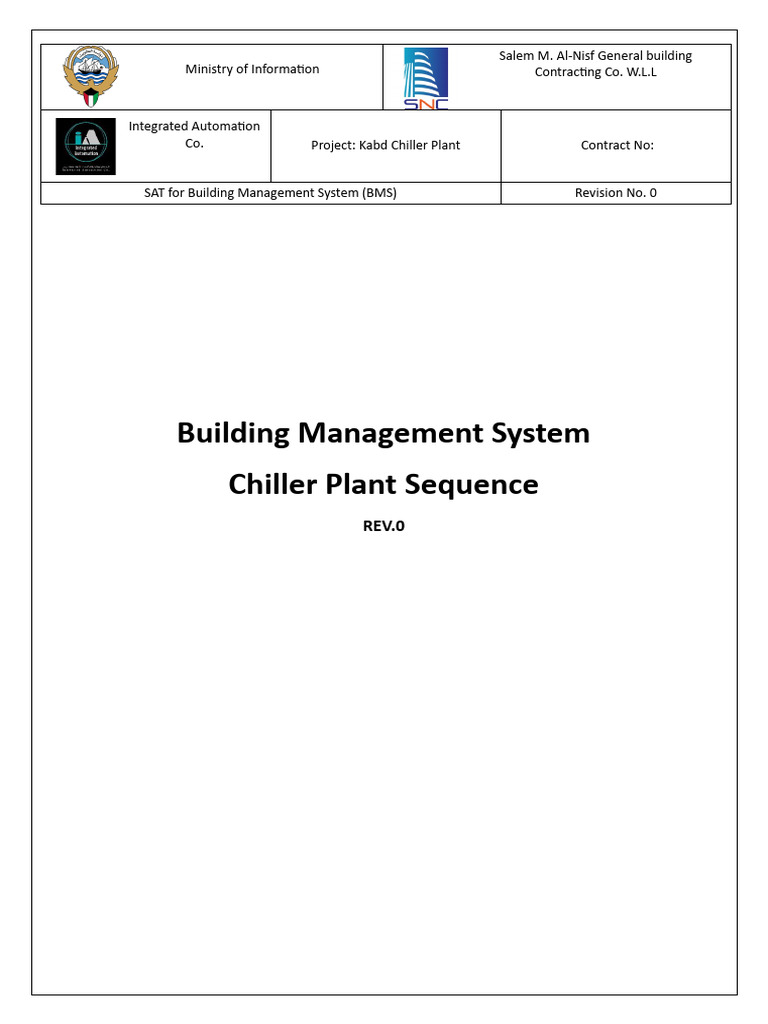 Chiller Plant Operation Sequence Guide | PDF | Building Automation ...