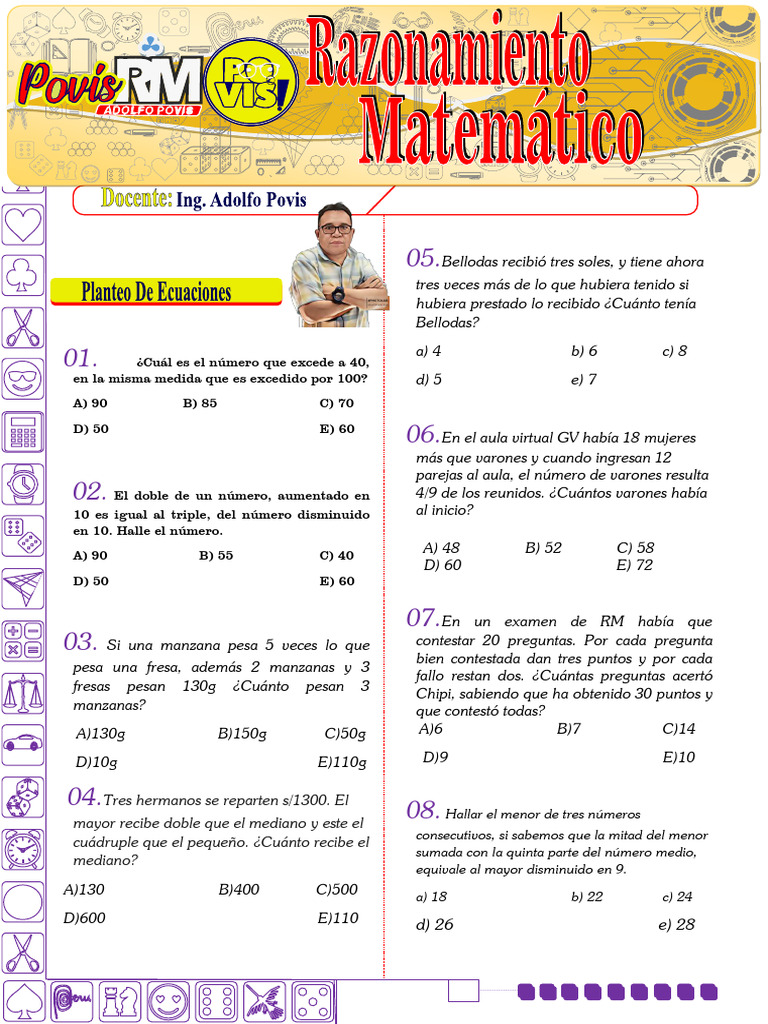 Problemas Matemáticos de Lógica y Álgebra | PDF