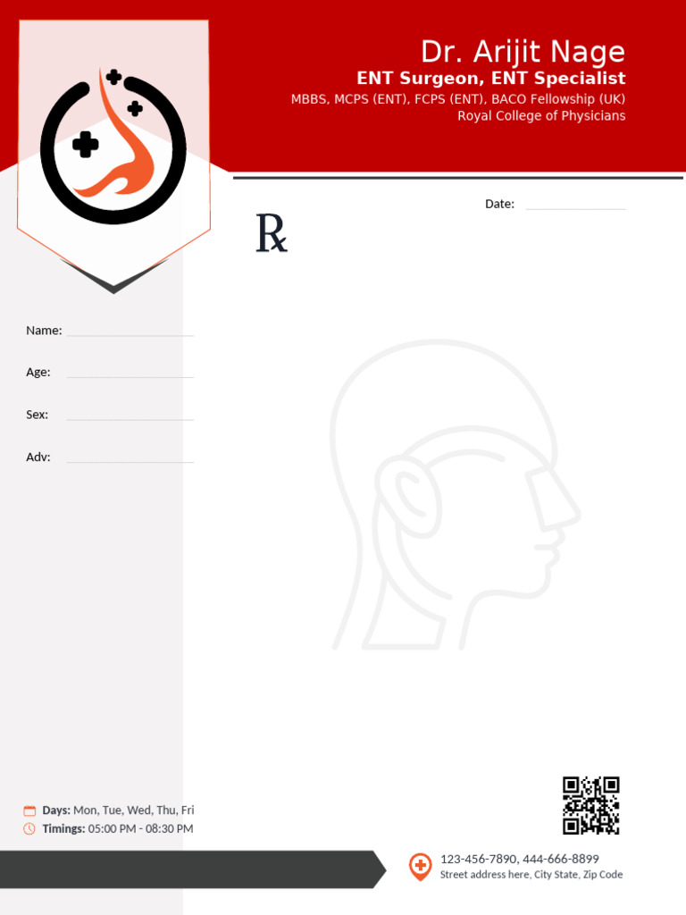Otolaryngologists Ent Specialists Prescription Pad Template 03 | PDF