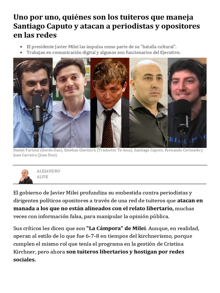 Uno Por Uno Los Trolls de Milei | PDF | Argentina