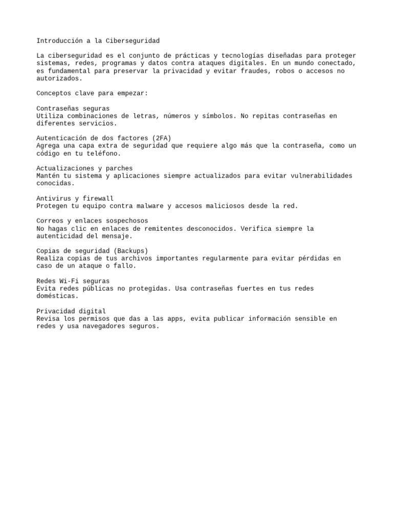 Introducción A La Ciberseguridad Pdf