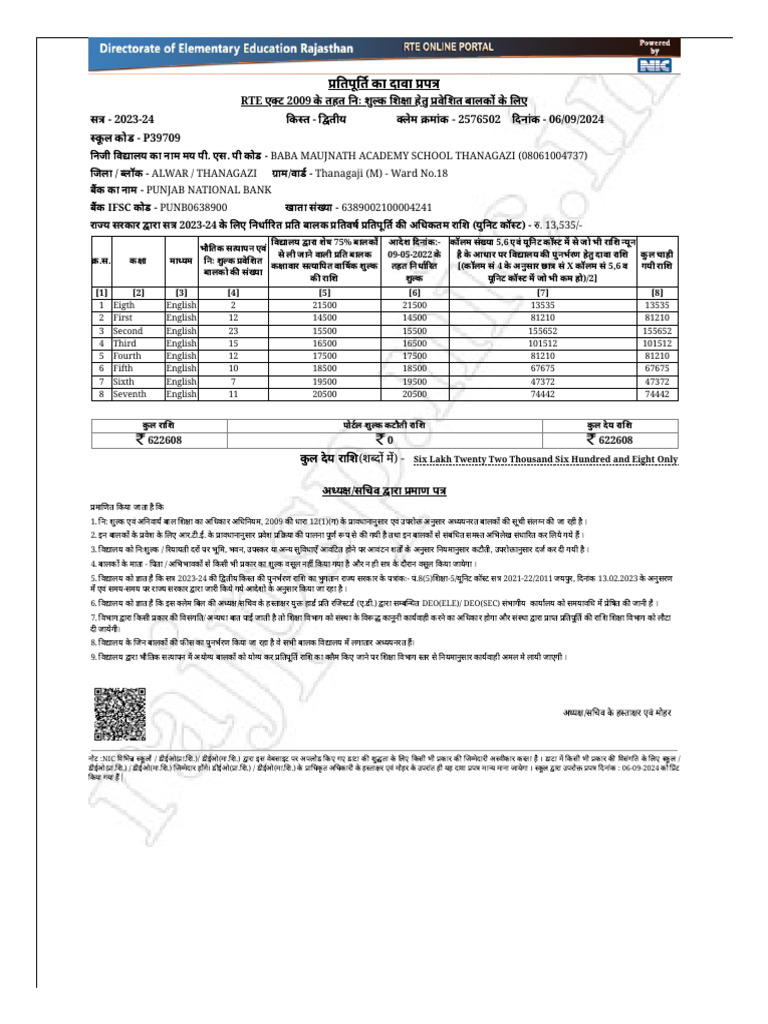 Claim Bill 2023 2nd | PDF