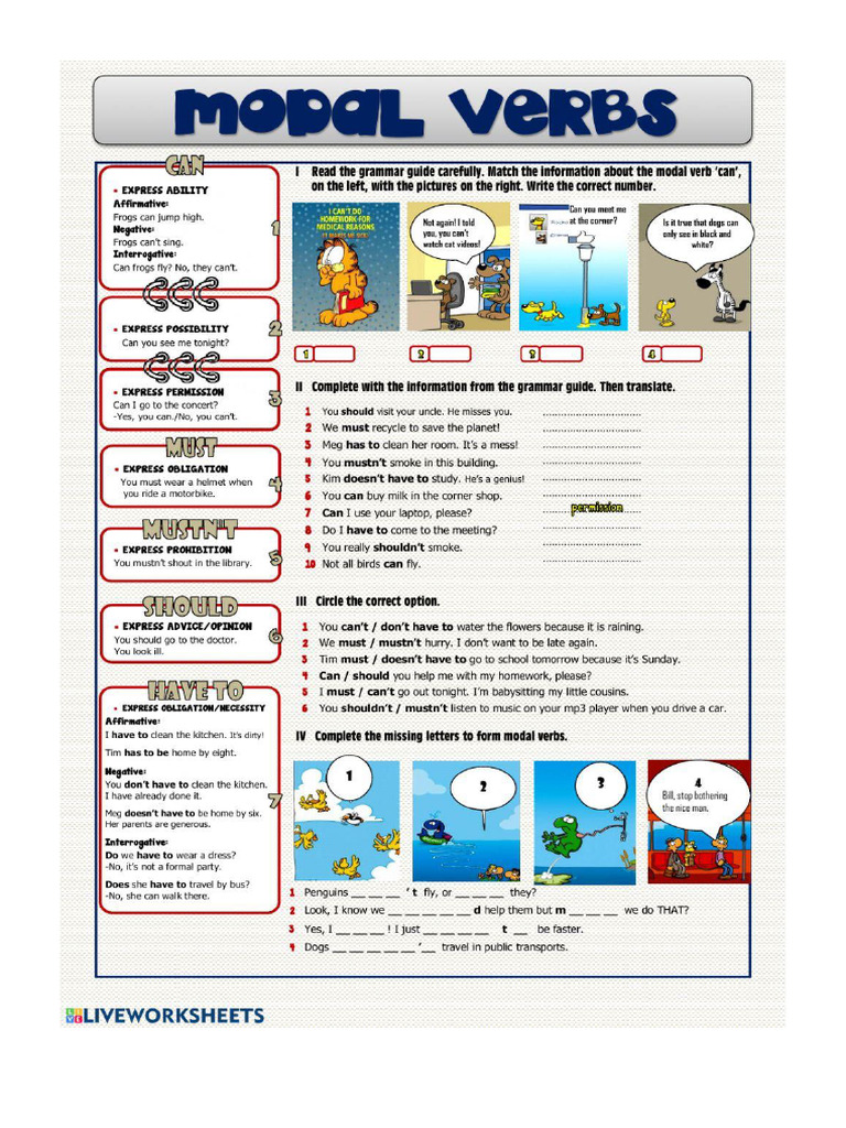 Modal Verbs - Exercise | PDF