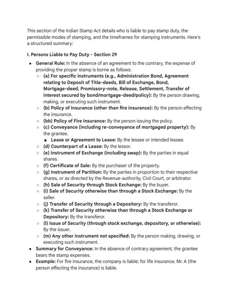 Section 29: Stamp Duty Liabilities | PDF | Lease | Private Law