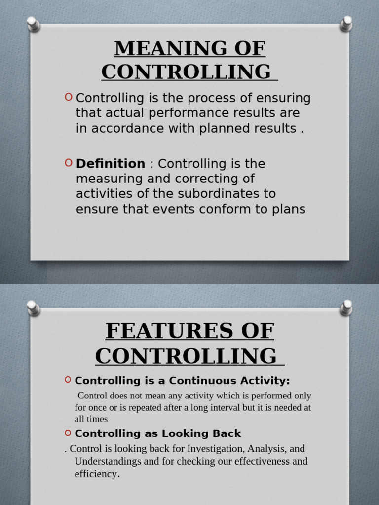 Meaning of Controlling | PDF | Measurement | Disciplines