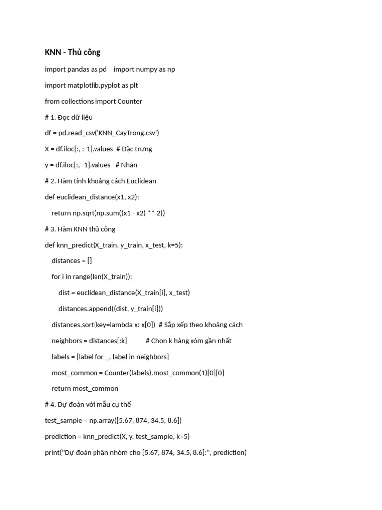 KNN - TH Công | PDF