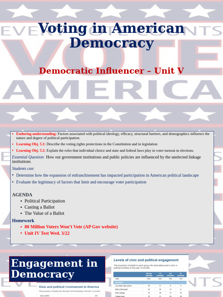 Voting in American Democracy | PDF | Citizens United V. Fec | United ...