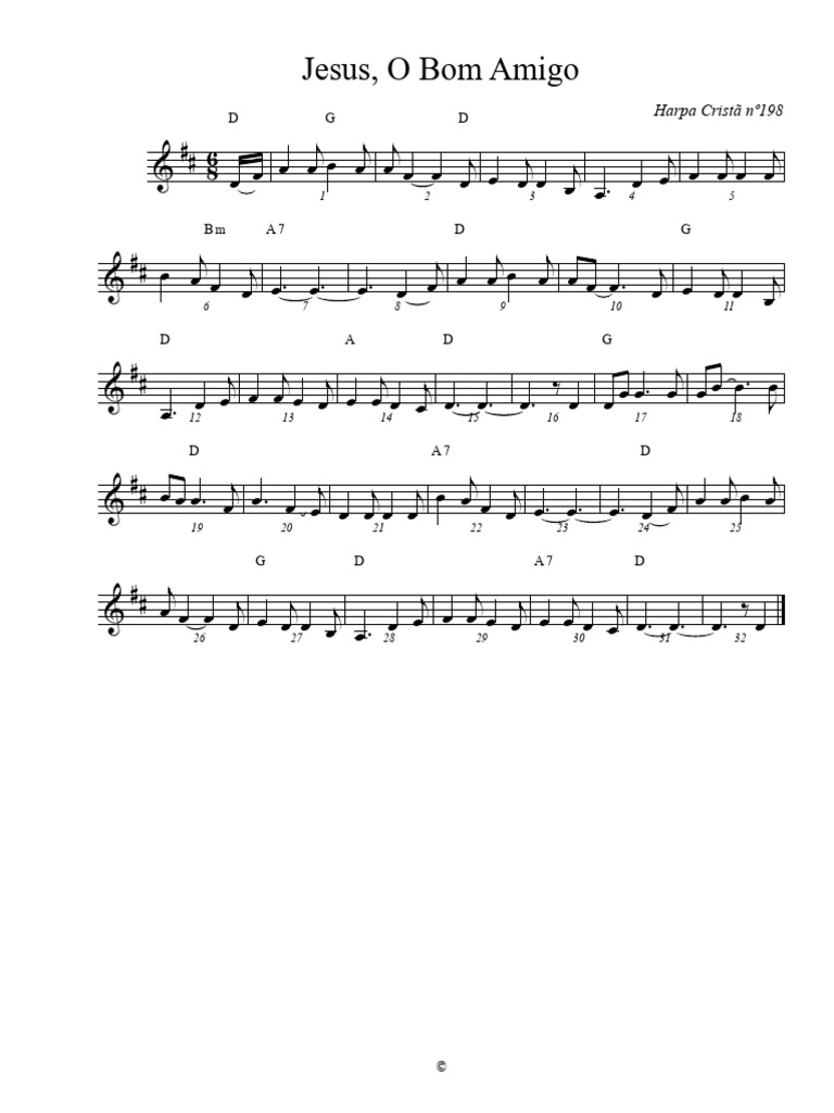Jesus o Bom Amigo Partitura | PDF