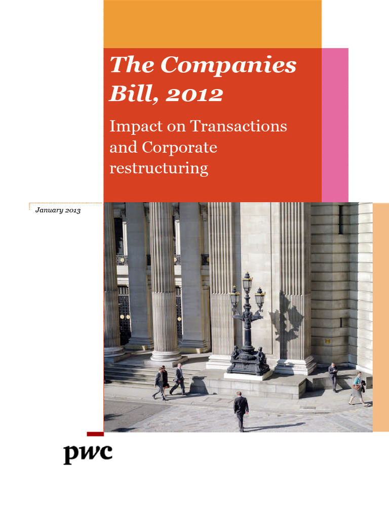 PWC News Alert 9 January 2013 Companies Bill 2012 | PDF | Mergers And ...