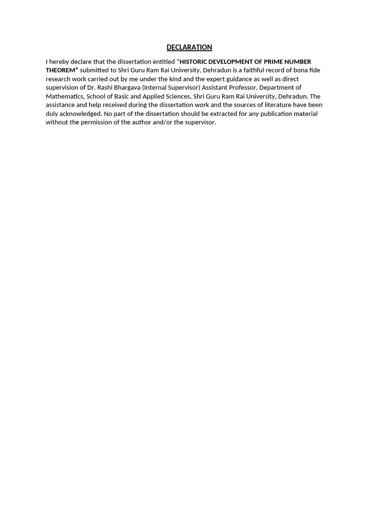 Declaration | PDF
