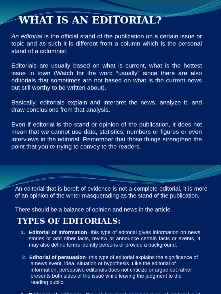 What Is An Editorial | PDF | Argument | Information