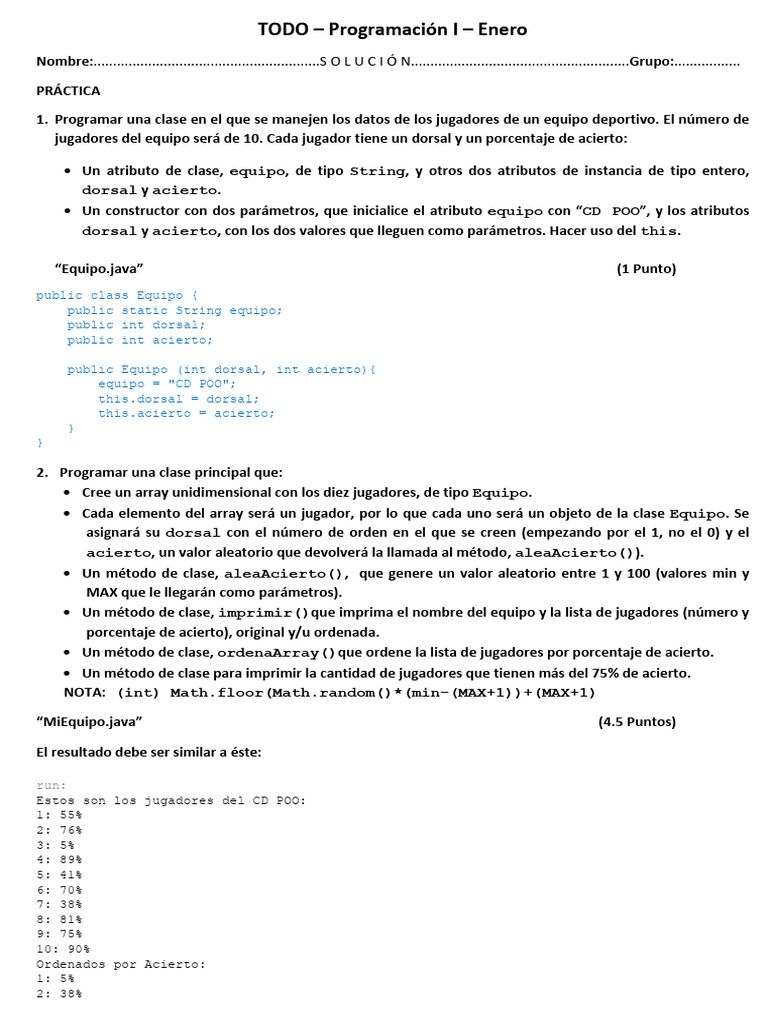 Todop - Solución | PDF | Constructor (Programación Orientada a Objetos ...