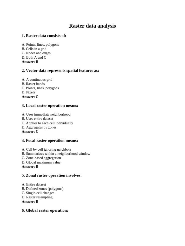 Understanding Raster Data Analysis Techniques | PDF | Vector Space