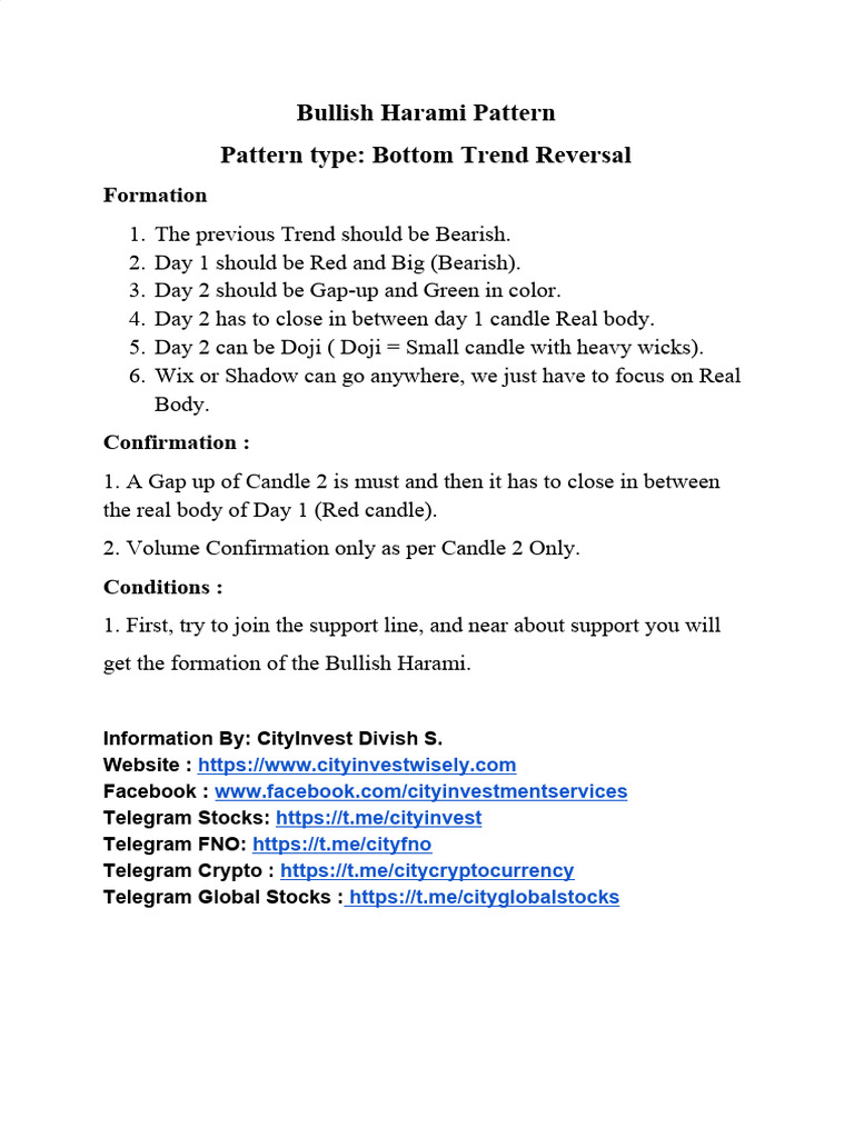 Understanding Bullish Harami Pattern | PDF