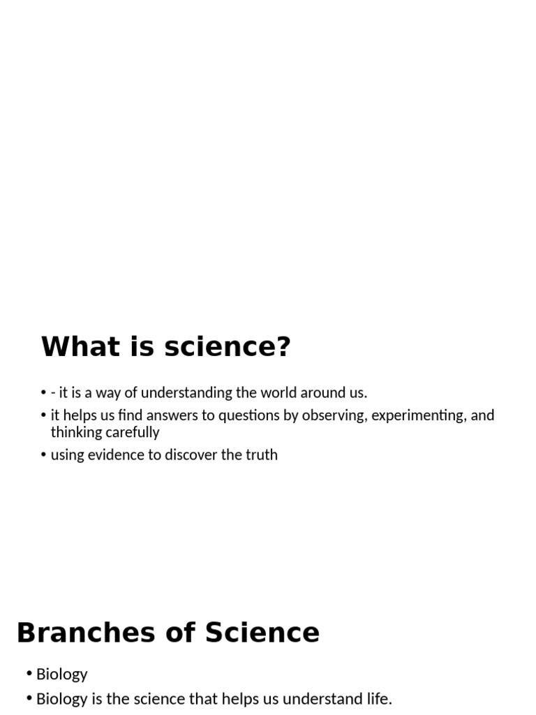 Overview of Science Branches | PDF