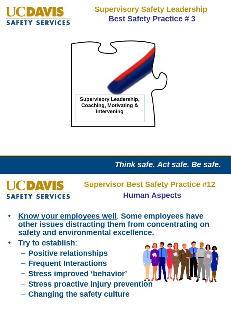 #3safety Leadership For Supervisors Tool 3 - Motivating-Intervening ...