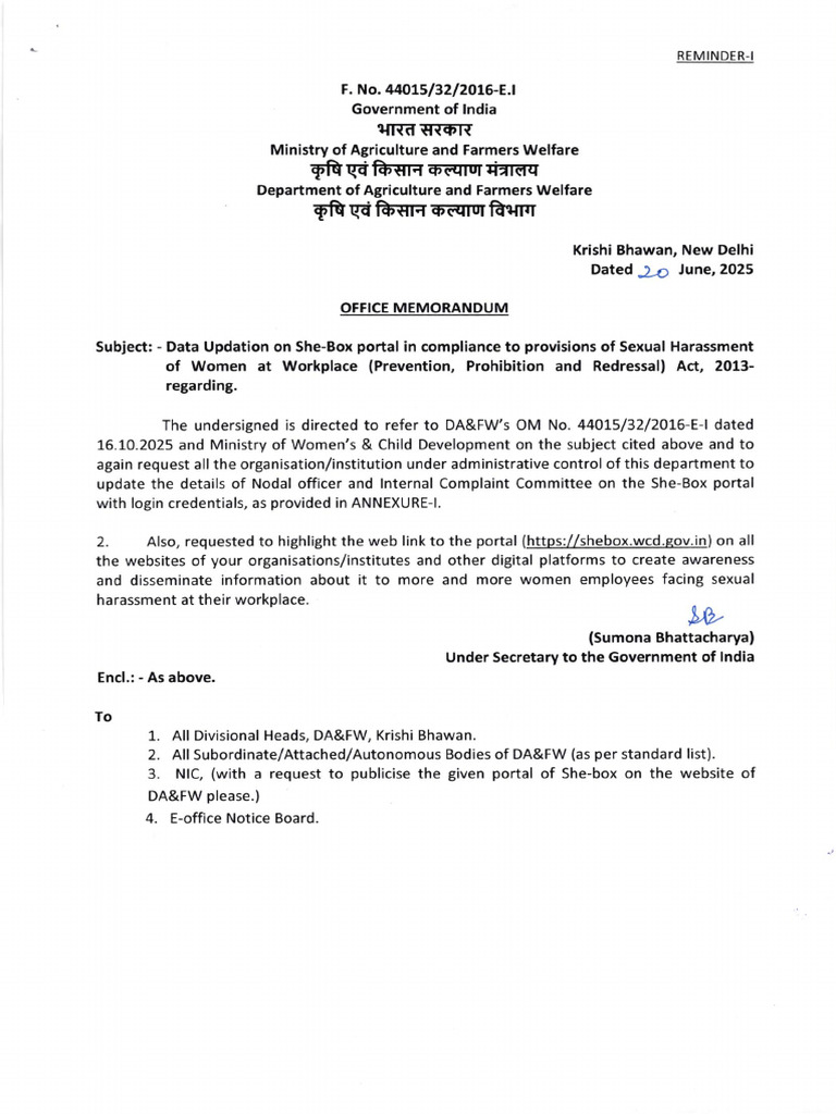 She-Box Portal Update Directive | PDF