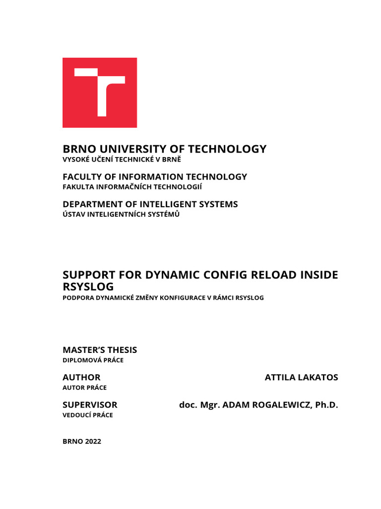 Support For Dynamic Config Reload Inside Rsyslog | PDF