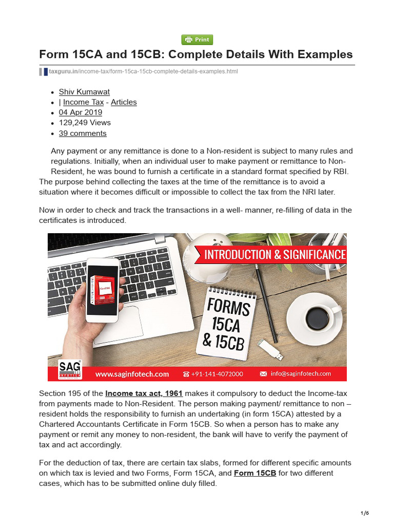Understanding Forms 15CA and 15CB | PDF | Taxes | Government Finances