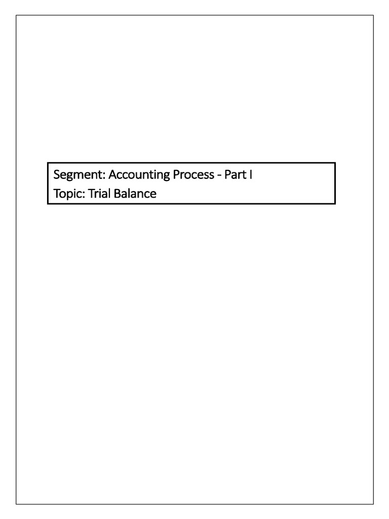 Trial Balance Preparation Guide | PDF | Debits And Credits | Money