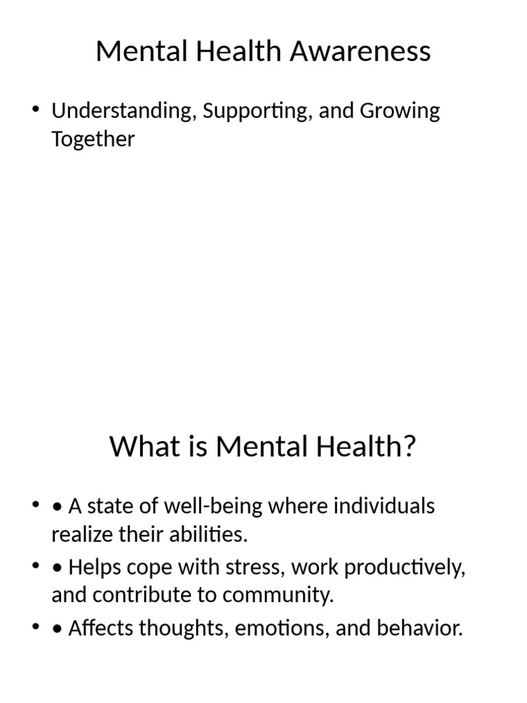 Student Mental Health Awareness Guide | PDF