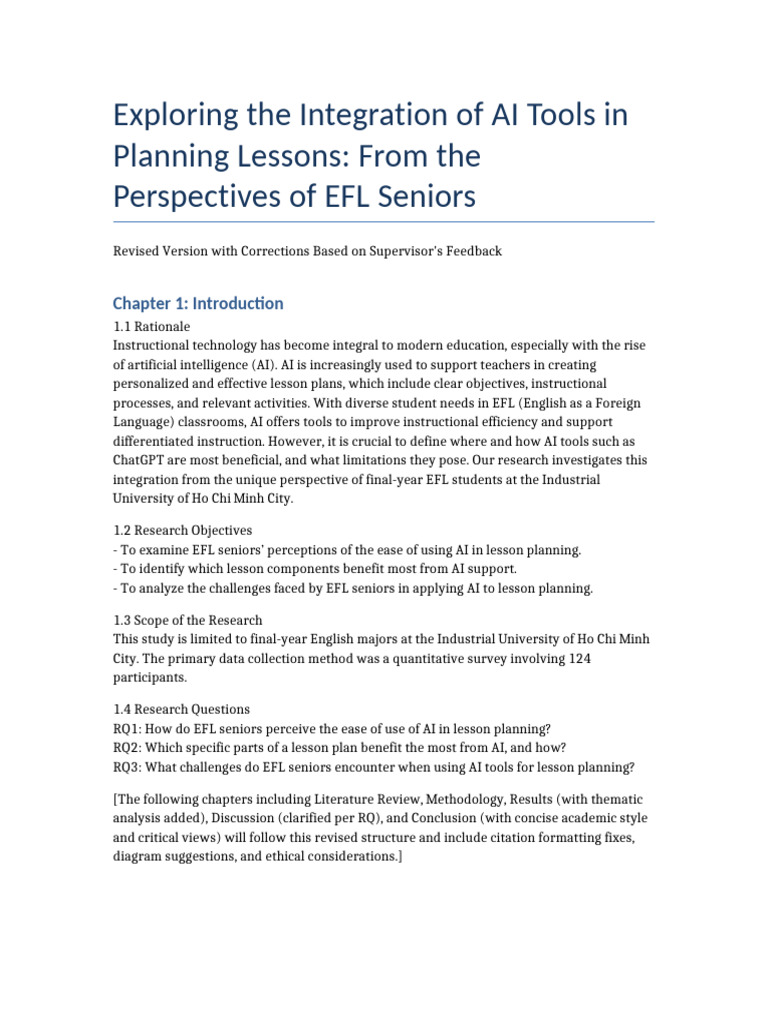 AI in EFL Lesson Planning Insights | PDF | Artificial Intelligence ...