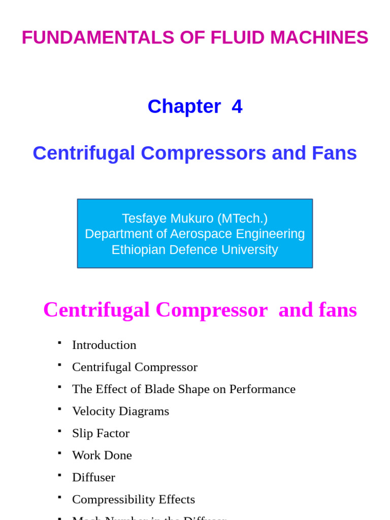 Centrifugal Compressors Overview | PDF | Compressible Flow | Mach Number