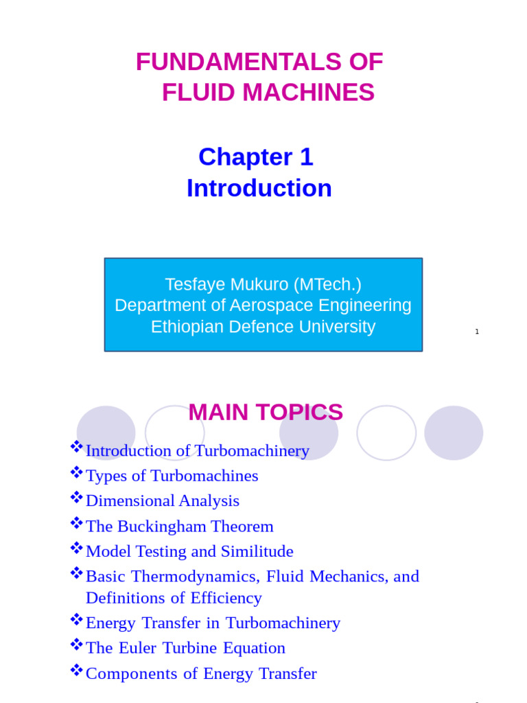 Chapter 1 | PDF | Turbomachinery | Fluid Dynamics