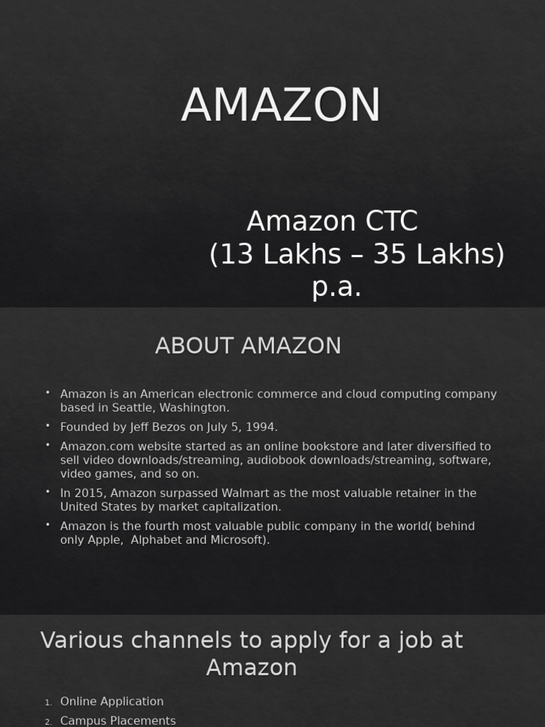Amazon SDE Recruitment Process Overview | PDF | Computing | Computer ...