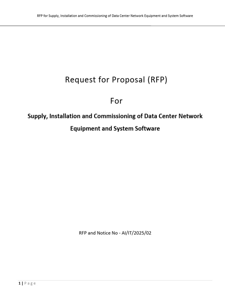 Data Center Network Equipment RFP | PDF | Computer Network | Firewall ...