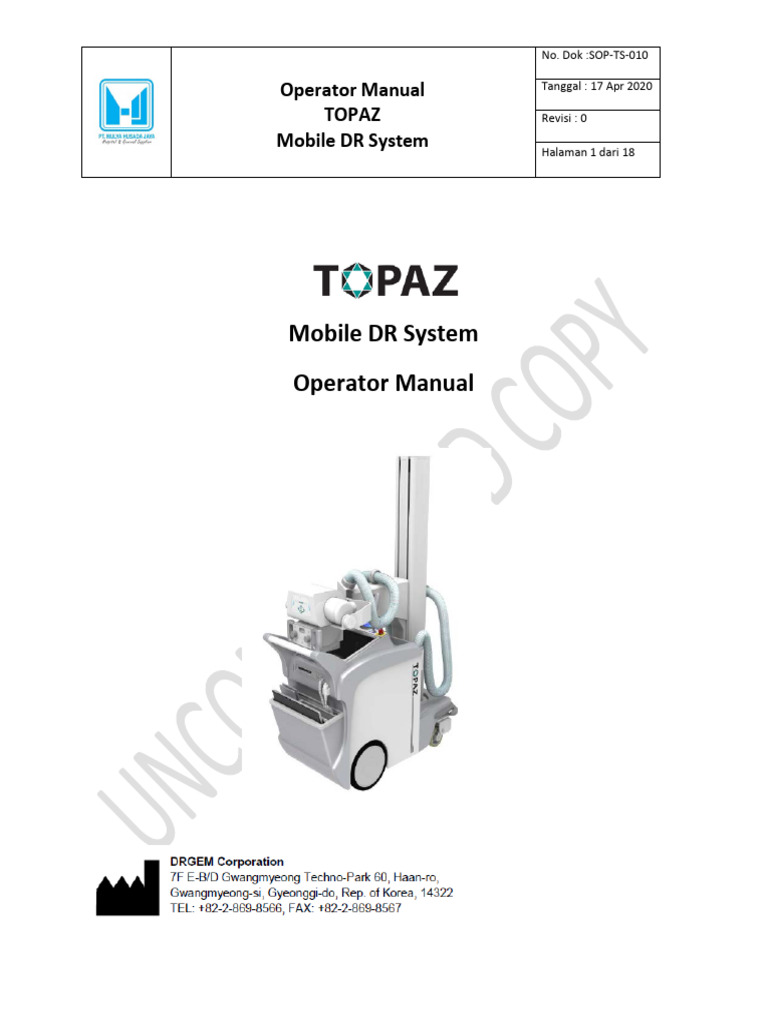 Manual Operator DRGEM Topaz | PDF