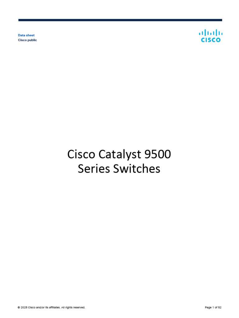 Cisco Catalyst 9500 Series Overview | PDF | Networking | Multiprotocol ...