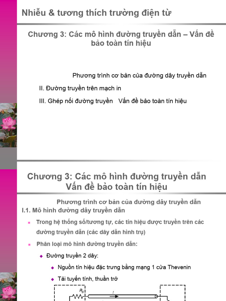 EE6283 - Chuong 3 - Mo Hinh Duong Truyen Dan - Bao Toan Tin Hieu | PDF