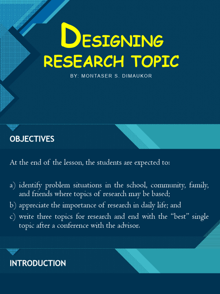 Week 4 Designing Research Topic | PDF | Cognition | Methodology