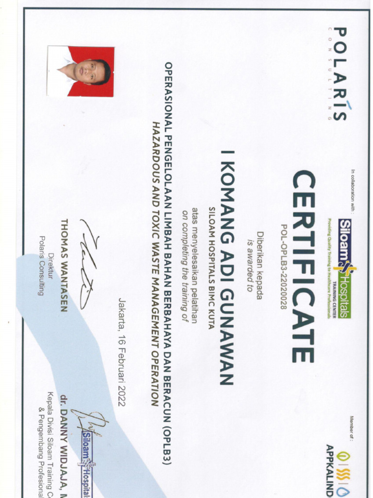 Sertifikat Oplb3 Pdf